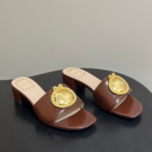 디올 메달리옹 버클 힐 슬라이드 4.5cm