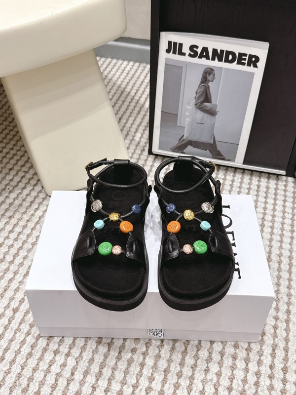 로에베 Pebble Beads fussbett 샌들
