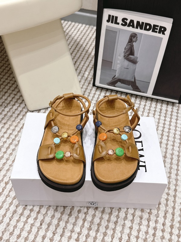 로에베 Pebble Beads fussbett 샌들
