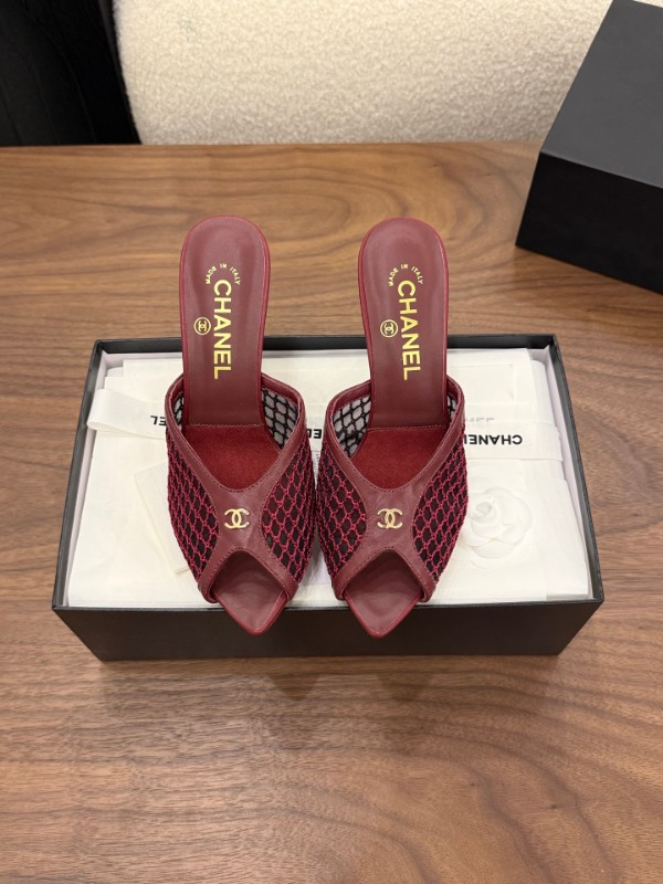 샤넬 2026 힐 메쉬 뮬 8cm