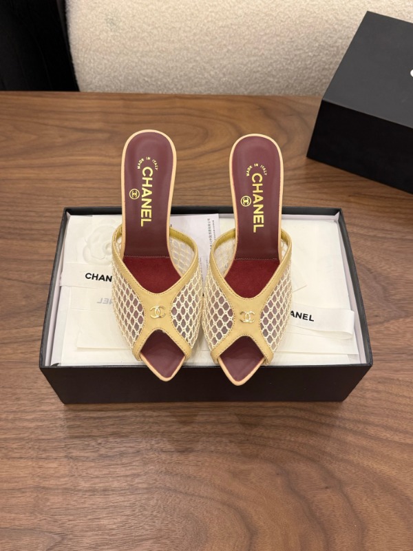 샤넬 2026 힐 메쉬 뮬 8cm