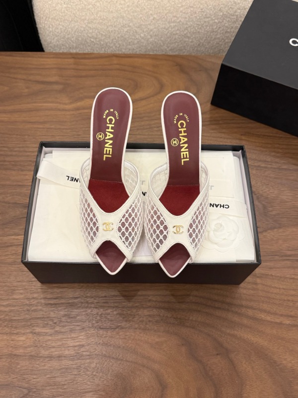 샤넬 2026 힐 메쉬 뮬 8cm