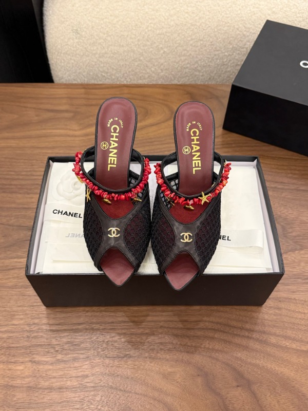샤넬 2026 힐 메쉬 뮬 8cm
