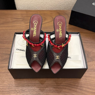 샤넬 2026 힐 메쉬 뮬 8cm