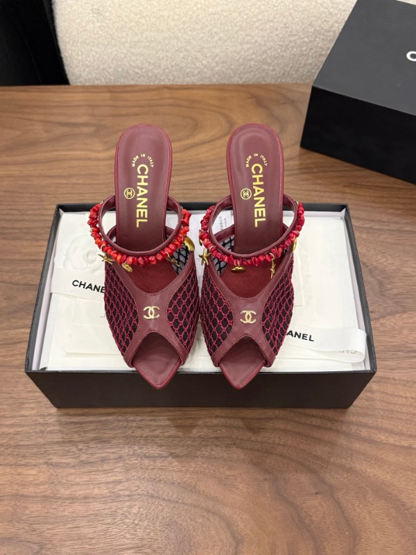 샤넬 2026 힐 메쉬 뮬 8cm