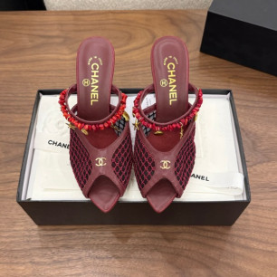 샤넬 2026 힐 메쉬 뮬 8cm