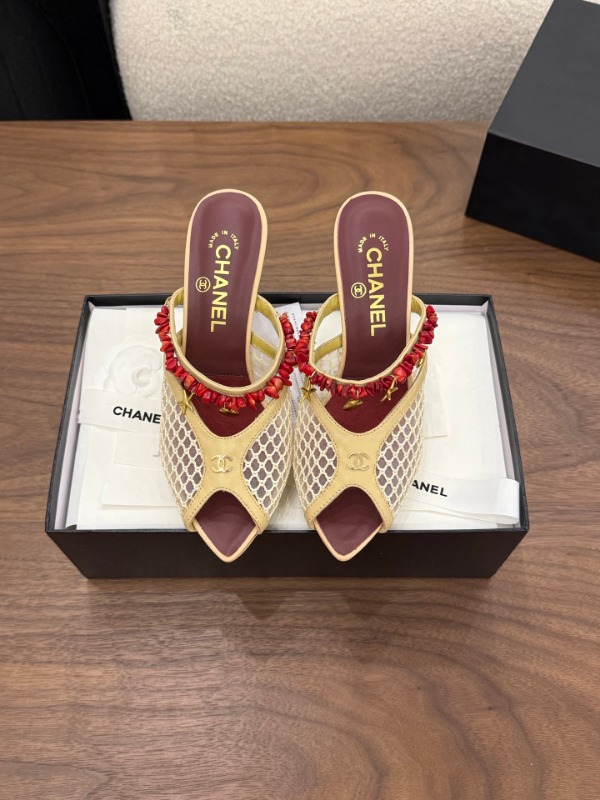 샤넬 2026 힐 메쉬 뮬 8cm
