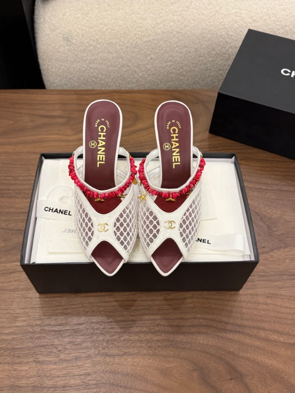 샤넬 2026 힐 메쉬 뮬 8cm