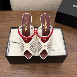 샤넬 2026 힐 메쉬 뮬 8cm