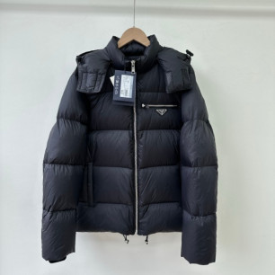 프라다 26FW 블랙 구스 다운 패딩
