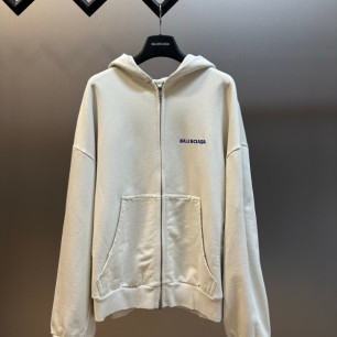 발렌시아가 후드 집업 스웨트셔츠