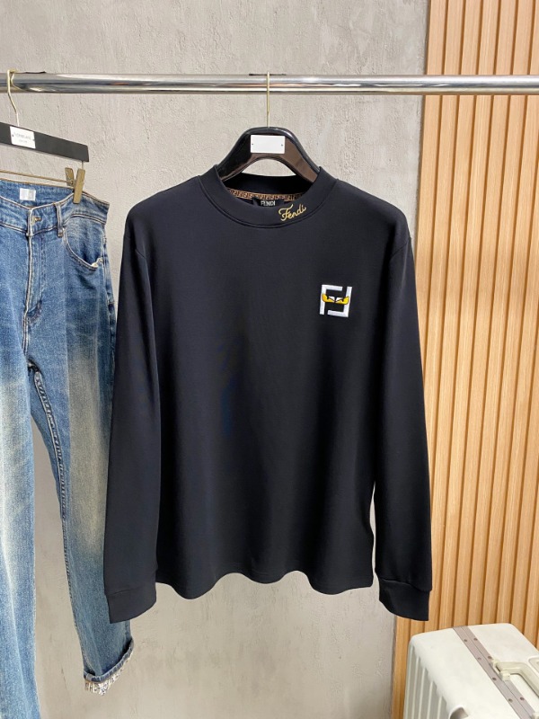 펜디 라운드넥 이너 긴팔 티셔츠