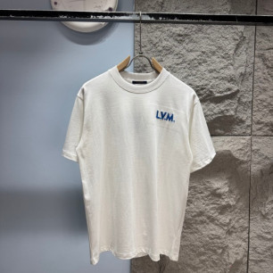 루이비통 L.V.M 자수 로고 반팔 티셔츠