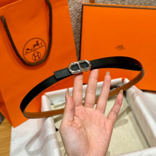 HERMES 에르메스 Maillon H 벨트 버클 리버서블 가죽 스트랩 벨트 13mm