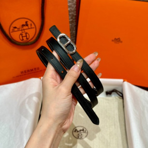 HERMES 에르메스 Maillon H 벨트 버클 리버서블 가죽 스트랩 벨트 13mm