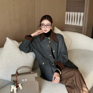 셀린느 뉴 신상 스웨이드 카라 자켓