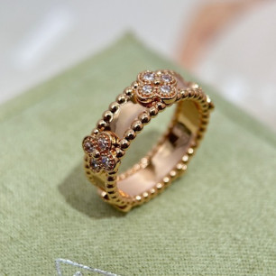 Van Cleef & Arpels 뻬를리 스위트 클로버 링 반지