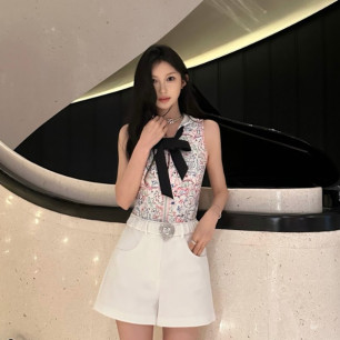 샤넬 26c 신상 벨티드 숏 팬츠