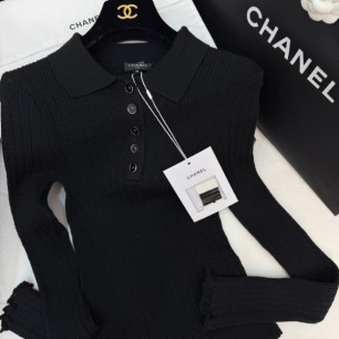 샤넬 26 신상 카라 긴팔 니트