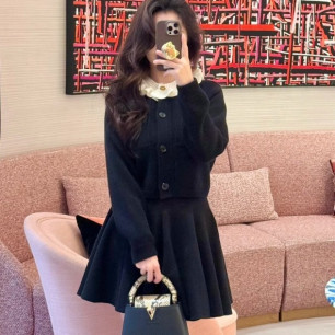 루이비통 2026 이른 봄 프릴 숄 카라 가디건