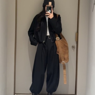 로에베 블랙 셔링 자켓