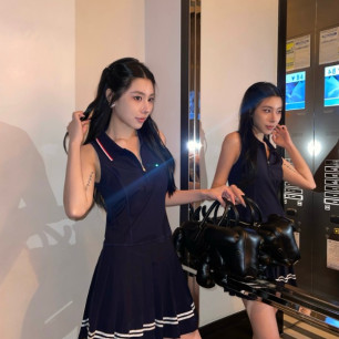 톰브라운 26 신상 민소매 카라 원피스
