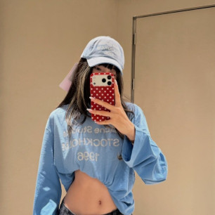 아미 26s 블루 구제 긴팔