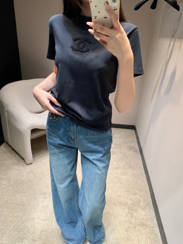 샤넬 26C 라운드 반팔 티셔츠