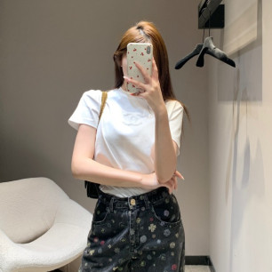 샤넬 26C 라운드 반팔 티셔츠