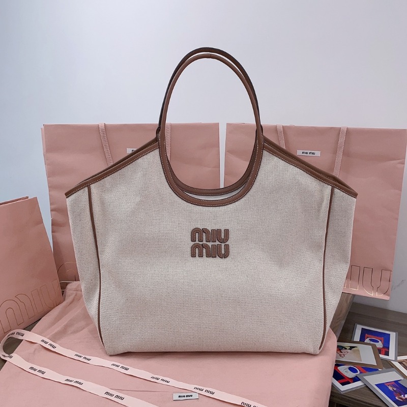 미우미우 아이비 캔버스 토트백
