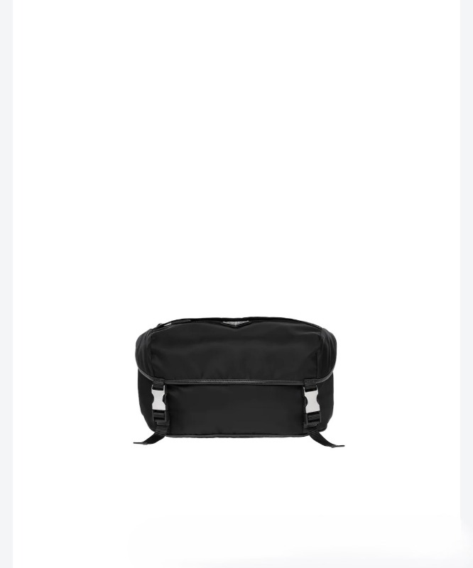 프라다 리나일론 및 사피아노 가죽 숄더백