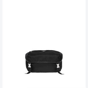 프라다 리나일론 및 사피아노 가죽 숄더백