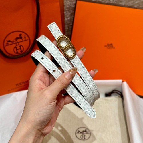 HERMES 에르메스 Maillon H 벨트 버클 리버서블 가죽 스트랩 벨트 13mm