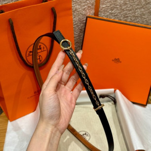 HERMES 에르메스 버클 리버서블 가죽 스트랩 벨트 13mm