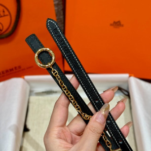 HERMES 에르메스 버클 리버서블 가죽 스트랩 벨트 13mm