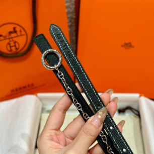 HERMES 에르메스 버클 리버서블 가죽 스트랩 벨트 13mm