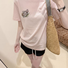 로에베 자수 반팔 티셔츠