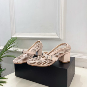 알라이아 26SS 피시넷 메쉬 펌프스 5.5cm