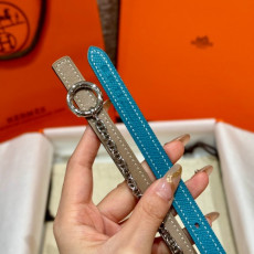 HERMES 에르메스 버클 리버서블 가죽 스트랩 벨트 13mm