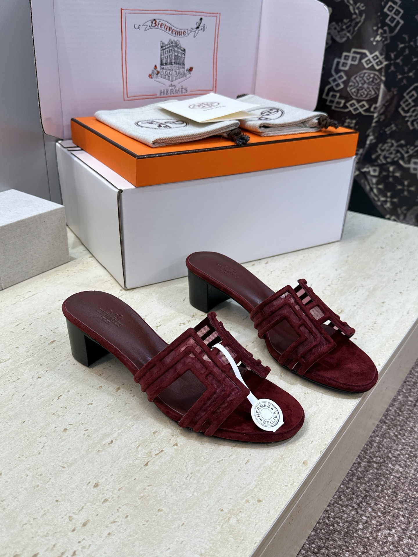 에르메스 2026 봄 여름 Oran 힐 샌들 4.5cm