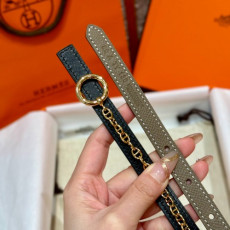 HERMES 에르메스 버클 리버서블 가죽 스트랩 벨트 13mm