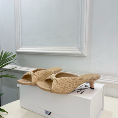 로에베 페블 라피아 셔링 뮬 4.5cm