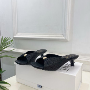 로에베 페블 라피아 셔링 뮬 4.5cm