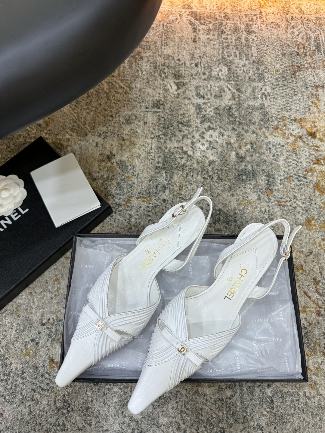 샤넬 26 포인트 토 슬링백 6.5cm
