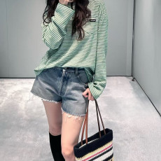 미우미우 26SS 여름 신상 데님 숏 팬츠