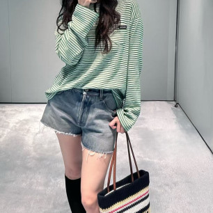 미우미우 26SS 여름 신상 데님 숏 팬츠