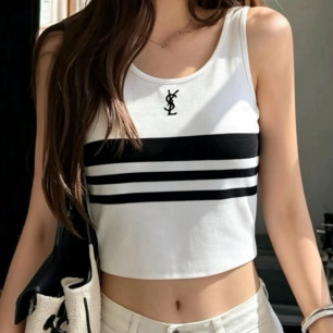 생로랑 2026 신상 자수 민소매