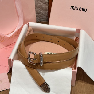 미우미우 Leather 벨트 - 25mm
