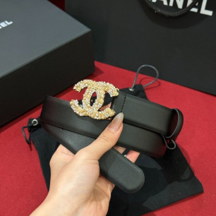 CHANEL 샤넬 CC로고 레더 벨트 (해외최상급)