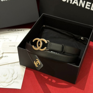 CHANEL 샤넬 CC로고 레더 벨트 (해외최상급)
